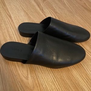 Vince Oren 2 black leather mule
